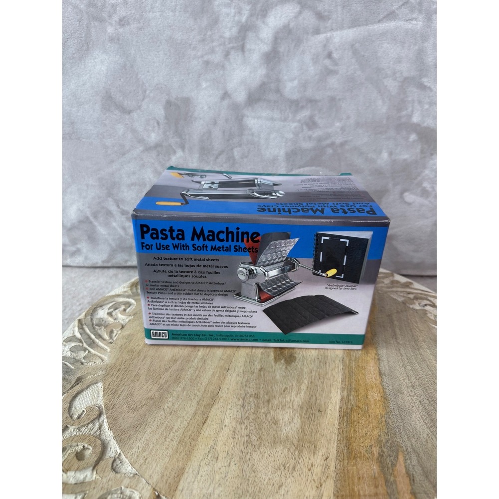 Amaco Pasta Machine 12381S for Polymer Clay and Soft Metal Sheets Silver 5.5in
